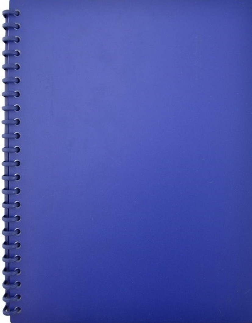 Display Book Bantex A4 20P Mat Cover Mid Blue Refillable